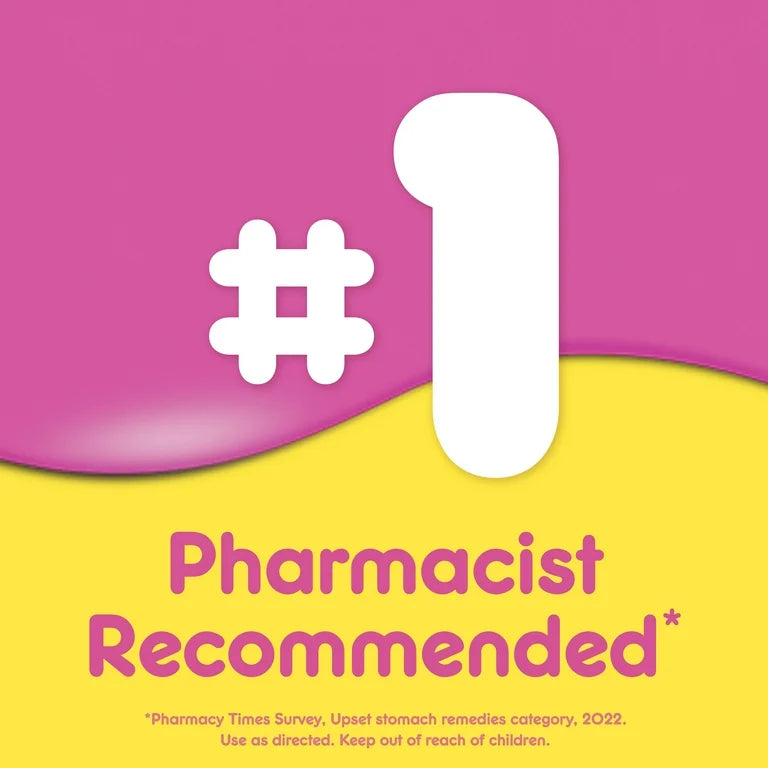 Pepto Bismol Bismuth Subsalicylate Liquid, Indigestion and Anti-Diarrhea Stomach Relief | Fast Relief for Nausea, Heartburn, Indigestion, Upset Stomach, and Diarrhea | Cherry Flavor ~ 8oz/236ml; Exp 04/2026