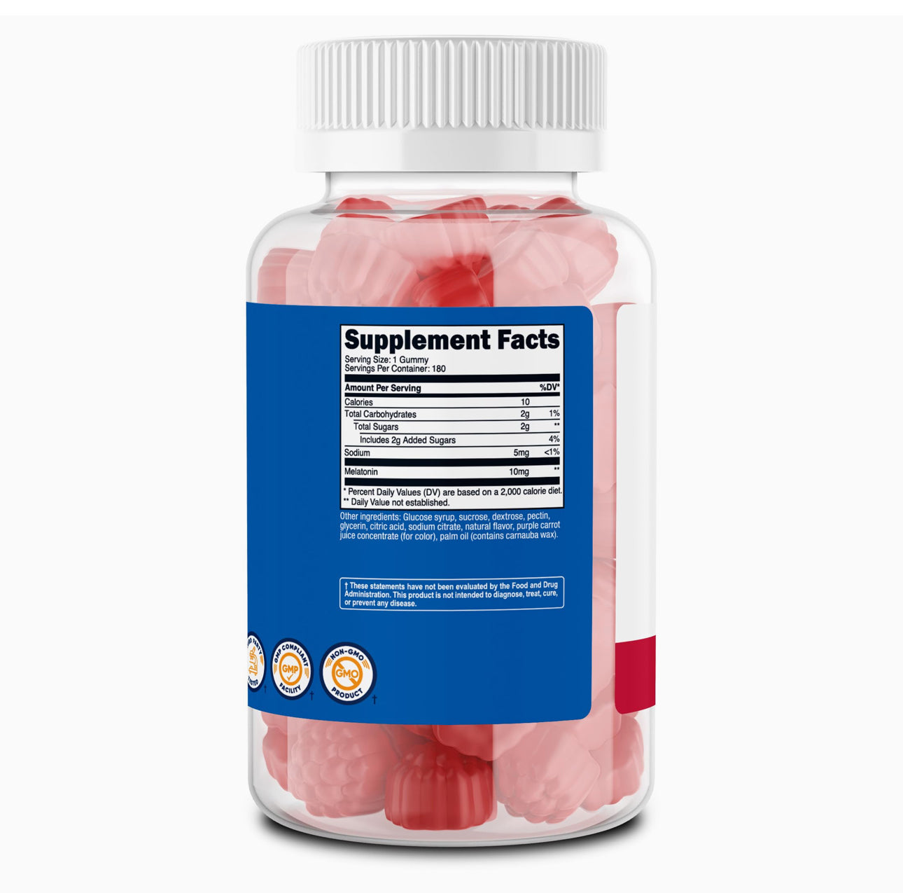 Nutricost Melatonin Gummies 10mg | 100% Drug-free Sleep Aid | 10mg per Gummy | 180 Gummies; Exp SMUDGED❗️11/2027 Batch (See last Picture)
