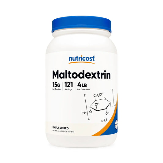 Nutricost Pure Maltodextrin Powder | 15g Per Serving | Provides Energy Boost for Workouts | Unflavored, 64.8oz(1,815g); Exp 09/2027