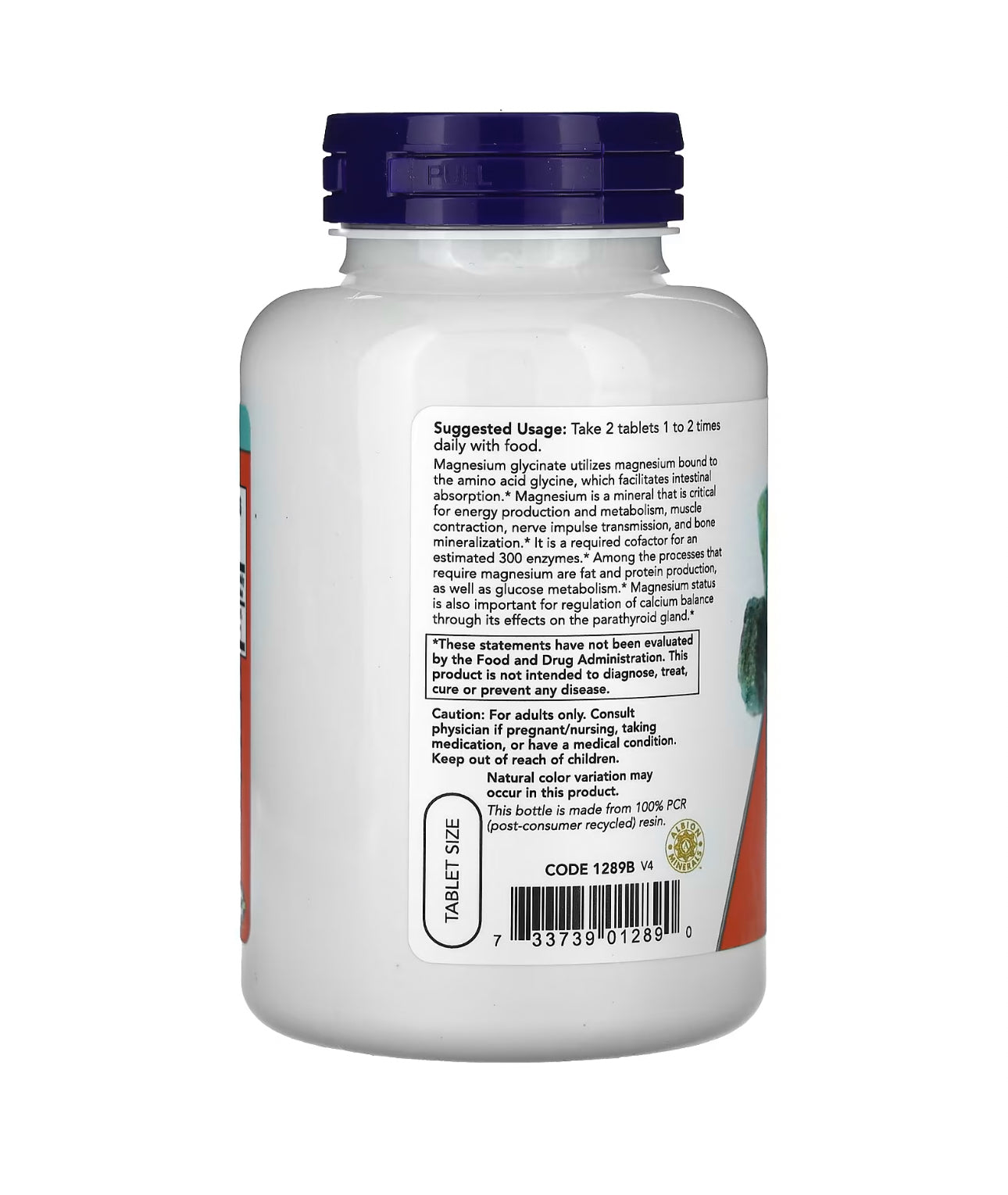 Now Magnesium Glycinate | 2000mg Albion Magnesium Bisglycinate per Serving | Supports Healthy Muscle, Nerve & Heart Functions | Highly Absorbable Form | 90 Servings | 180 Tablets; Exp 12/2028