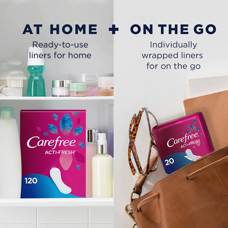 Carefree Original Regular Liners | Wrapped, Scented ~ 20 Liners