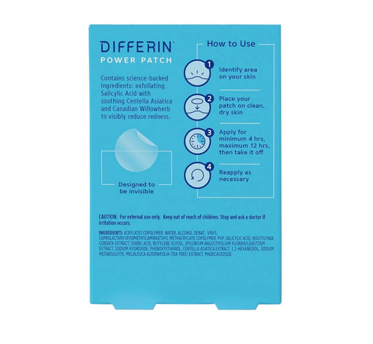 Differin Acne-Prone Pimple Patches | Formulated with Salicylic Acid and Centella | Fast Triple Action Power Patch for Day & Night | 36 Patches