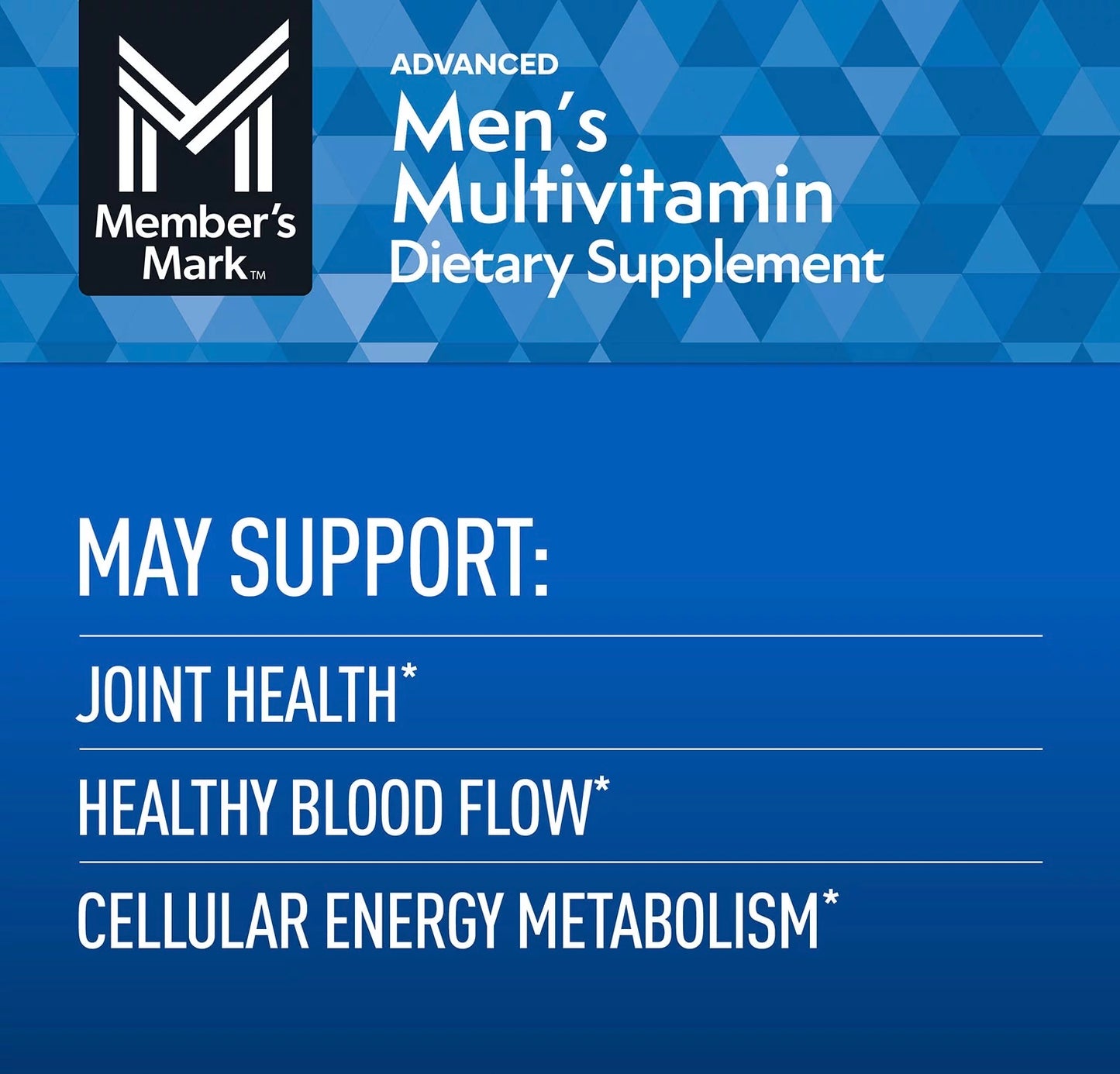 Member's Mark Advanced Men's Multivitamin | with Turmeric, Beet Root, Eleuthero & 24 Essential Nutrients | Over 9 Months Supply | 275 Tablets; Exp 06/2026