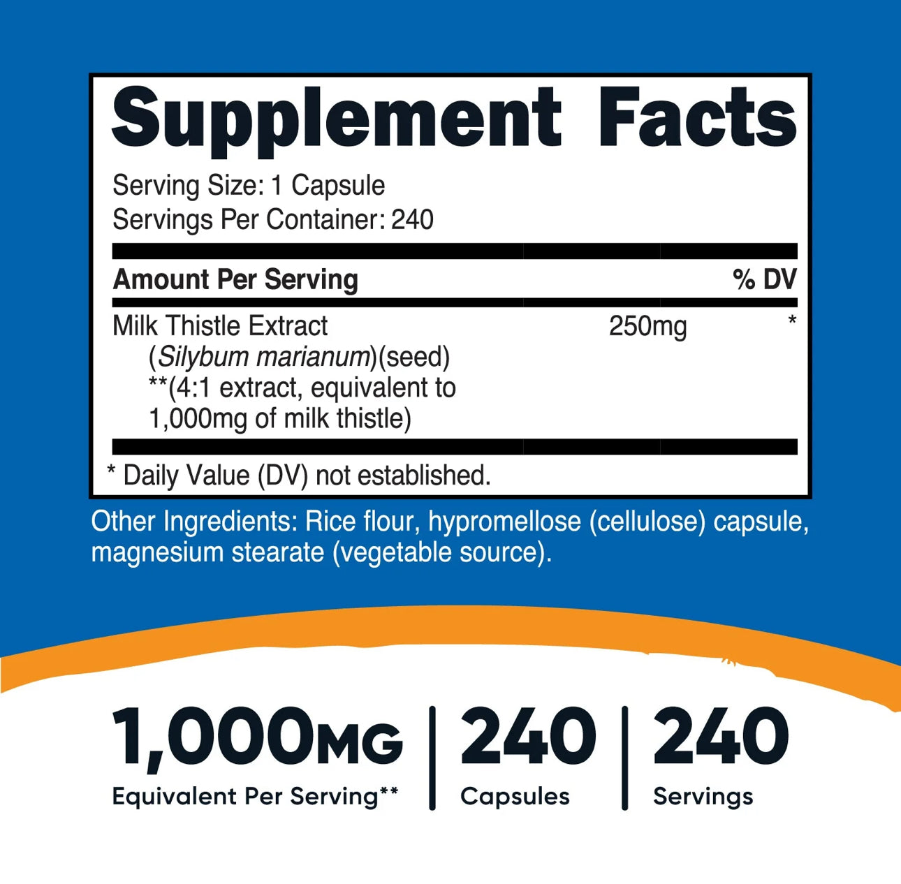 Nutricost Milk Thistle 1,000mg (Silymarin) | Supports Healthy Liver Function | Detoxification Support | ๐๐๐ ๐๐๐ฉ๐ฌ๐ฎ๐ฅ๐๐ฌ; Exp 05/2028