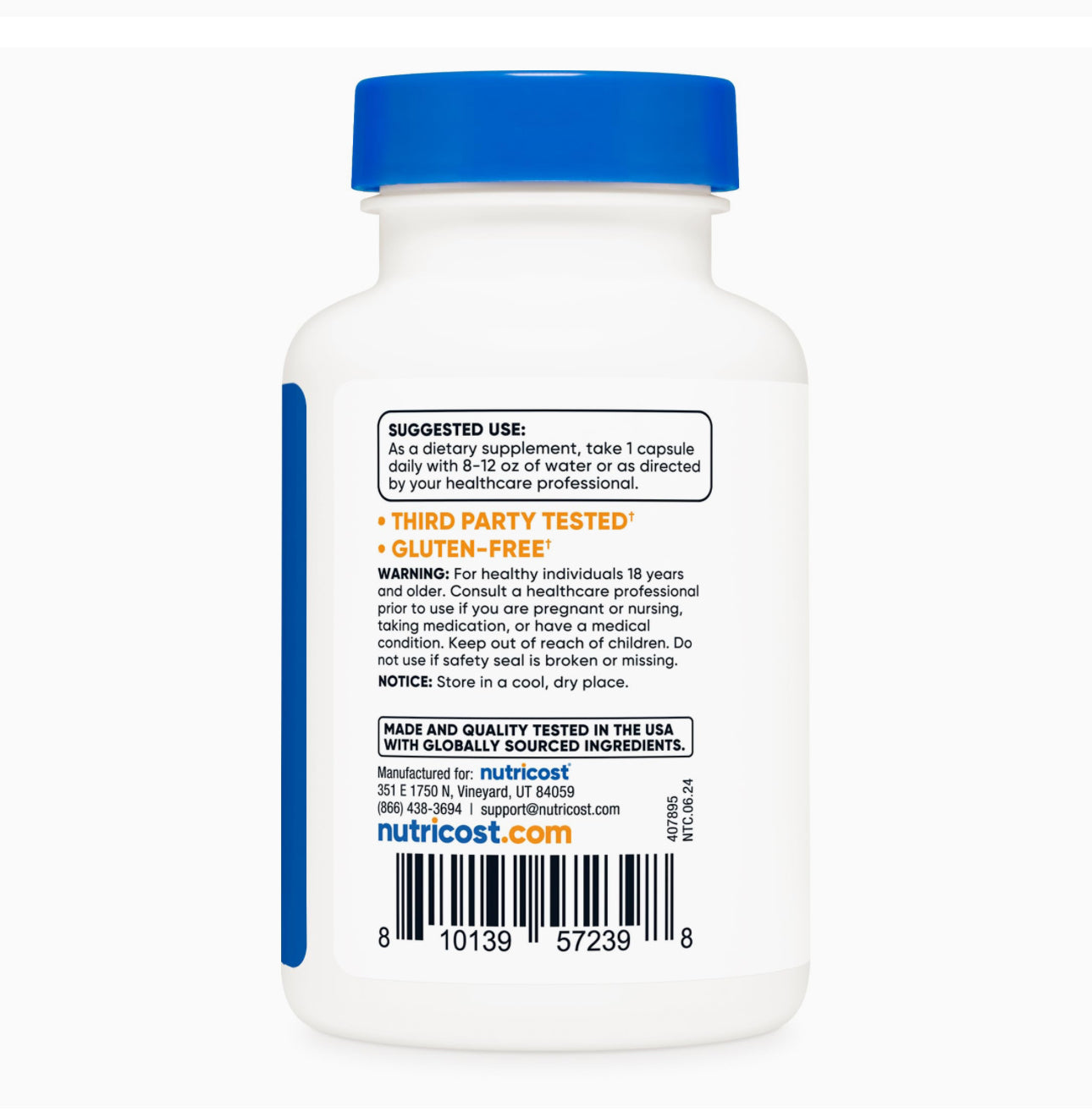 Nutricost Copper Glycinate 3mg | Promotes Structural Health | Essential Trace Mineral | Involved in Connective Tissue Synthesis & Neurotransmitter Production | 120 Tablets Exp 08/2027