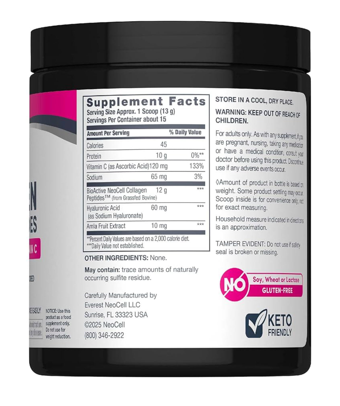 NeoCell Advanced Collagen Peptides Powder | Plus Hyaluronic Acid & Vitamin C | Hair, Skin, & Nails | ๐
๐จ๐ซ๐ฆ๐๐ซ๐ฅ๐ฒ ๐๐๐จ๐๐๐ฅ๐ฅ ๐๐ฎ๐ฉ๐๐ซ ๐๐จ๐ฅ๐ฅ๐๐ ๐๐ง ๐๐ฅ๐ฎ๐ฌ | Unflavored~195g/6.9oz; Exp 04/2027