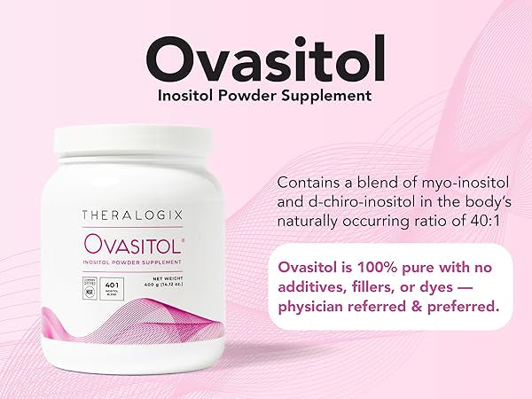 Theralogix Ovasitol Inositol Powder | Myo-Inositol & D-Chiro Inositol for Hormone Balance & Ovarian Function Support | 90-Day Supply, 180 Servings | 400g, Exp 11/2025