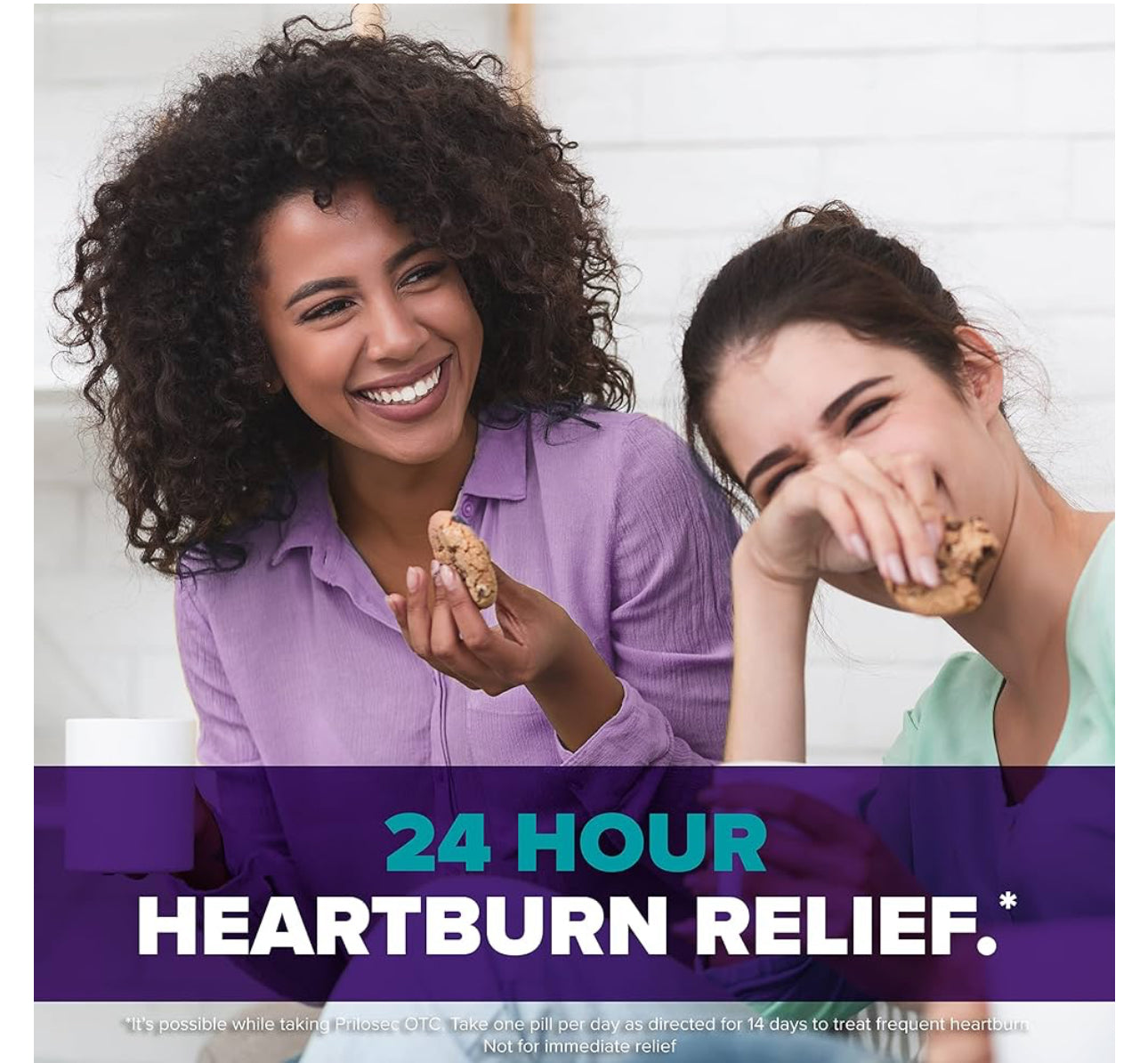 Prilosec OTC, Omeprazole Delayed Release 20mg, Acid Reducer | Treats Frequent Heartburn for 24 Hour Relief, All Day, All Night | 42 Tablets; Exp 02/2027