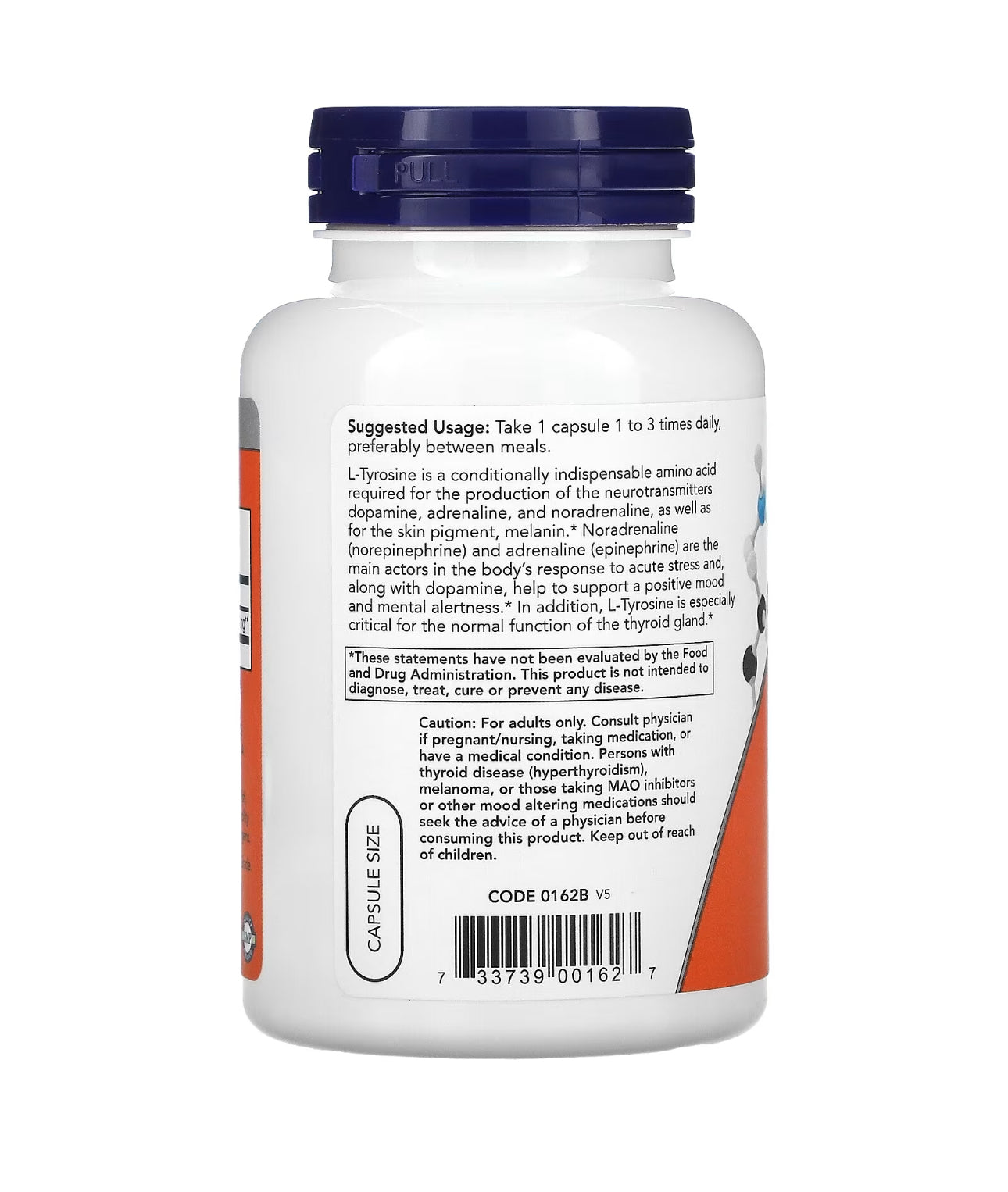 Now L-Tyrosine 500mg | Supports Mental Alertness & Healthy Glandular Function | Neurotransmitter Support | 120 Capsules; Exp 09/2028