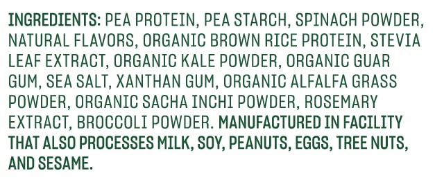 Vega Protein and Greens Protein Powder | 20g Plant Based Protein Plus Veggies | Vegan | Pea Protein for Women and Men | 18 Servings | VANILLA 1.2lbs/526g; Exp Aug/2025