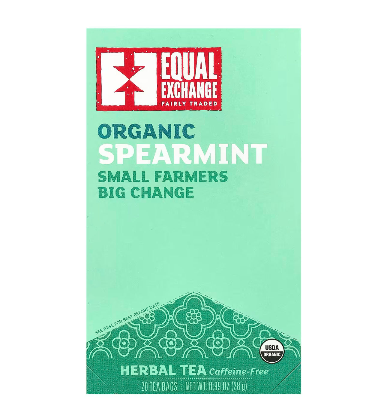 Equal Exchange Organic Spearmint Tea | for Hormonal Imbalance and PCOS | 20 Tea Bags; Exp 08/2027