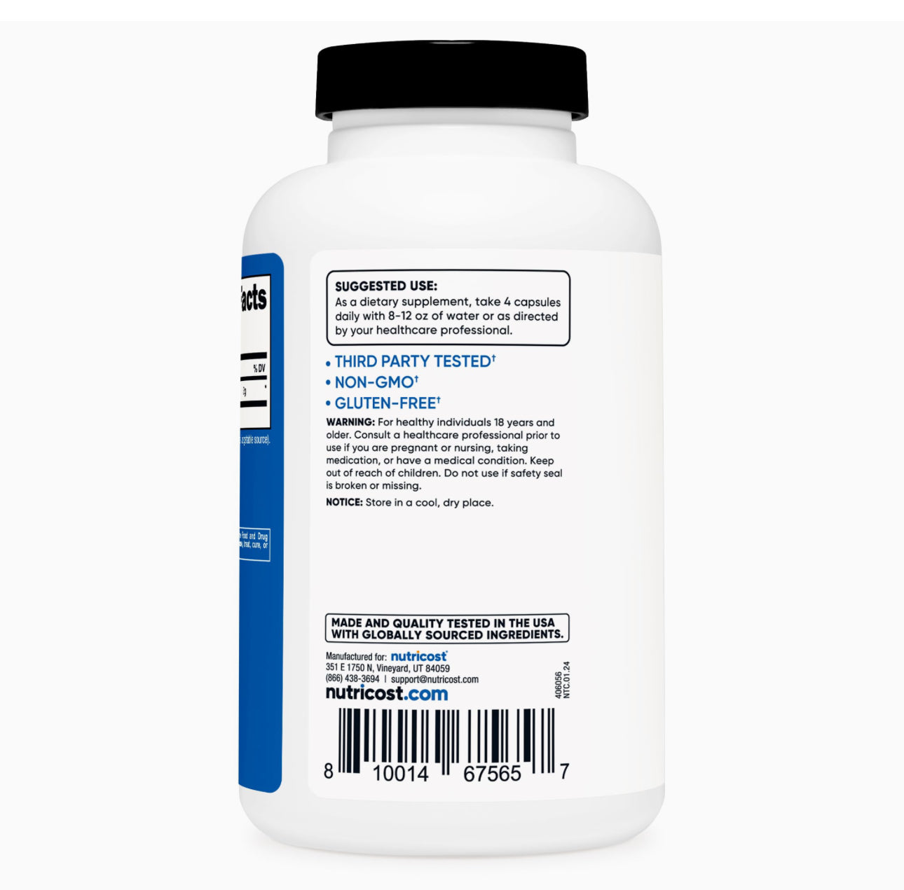 Nutricost Creatine Monohydrate 3000mg | 45 Servings, 750mg Per Capsule | 180 Capsules; Exp 09/2027