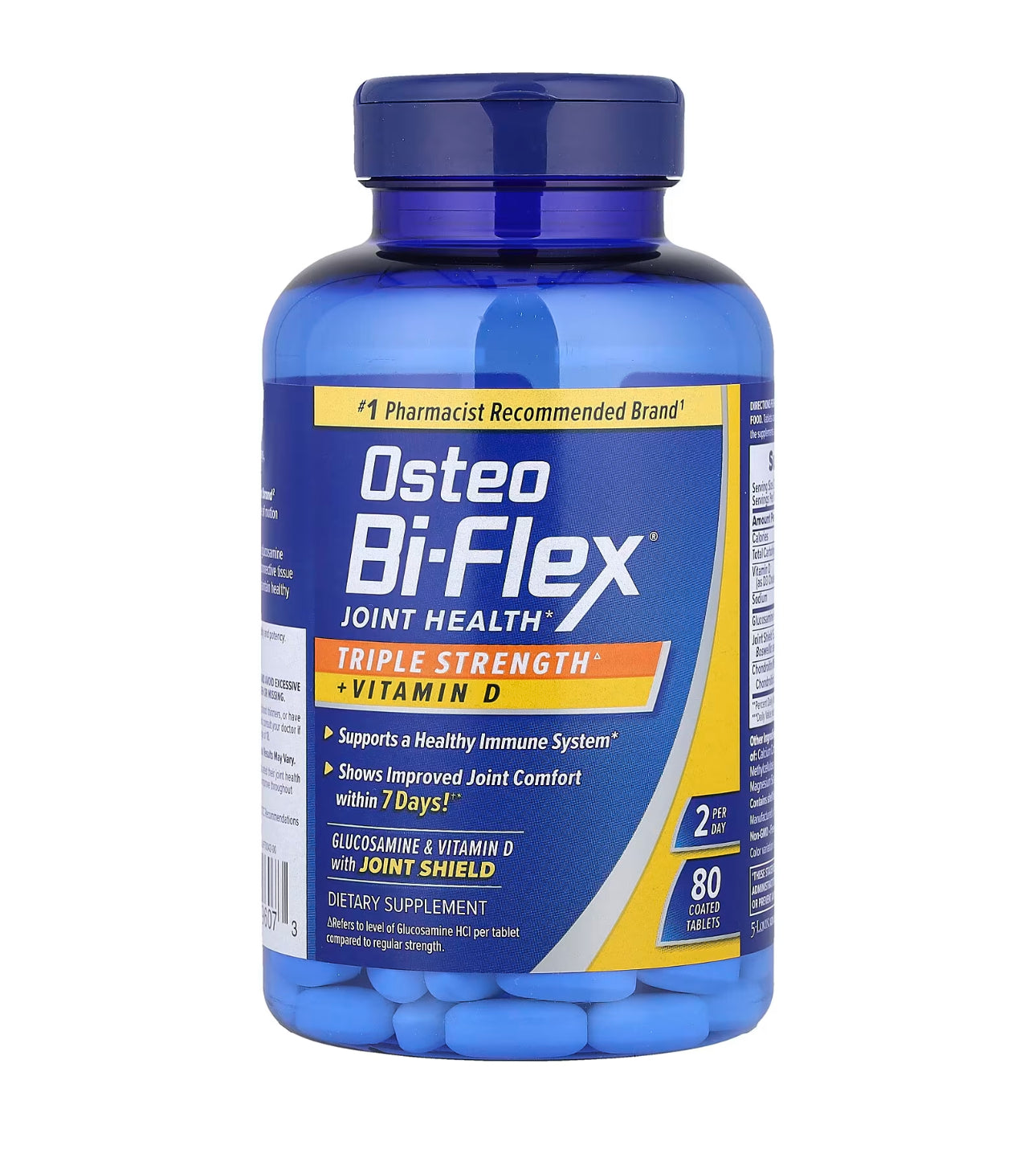 Osteo Bi-Flex Joint Health Supplement with Vitamin D and Glucosamine Chondroitin MSM | For Bone & Joint Health | 80 Coated Capsules; Exp 12/2025