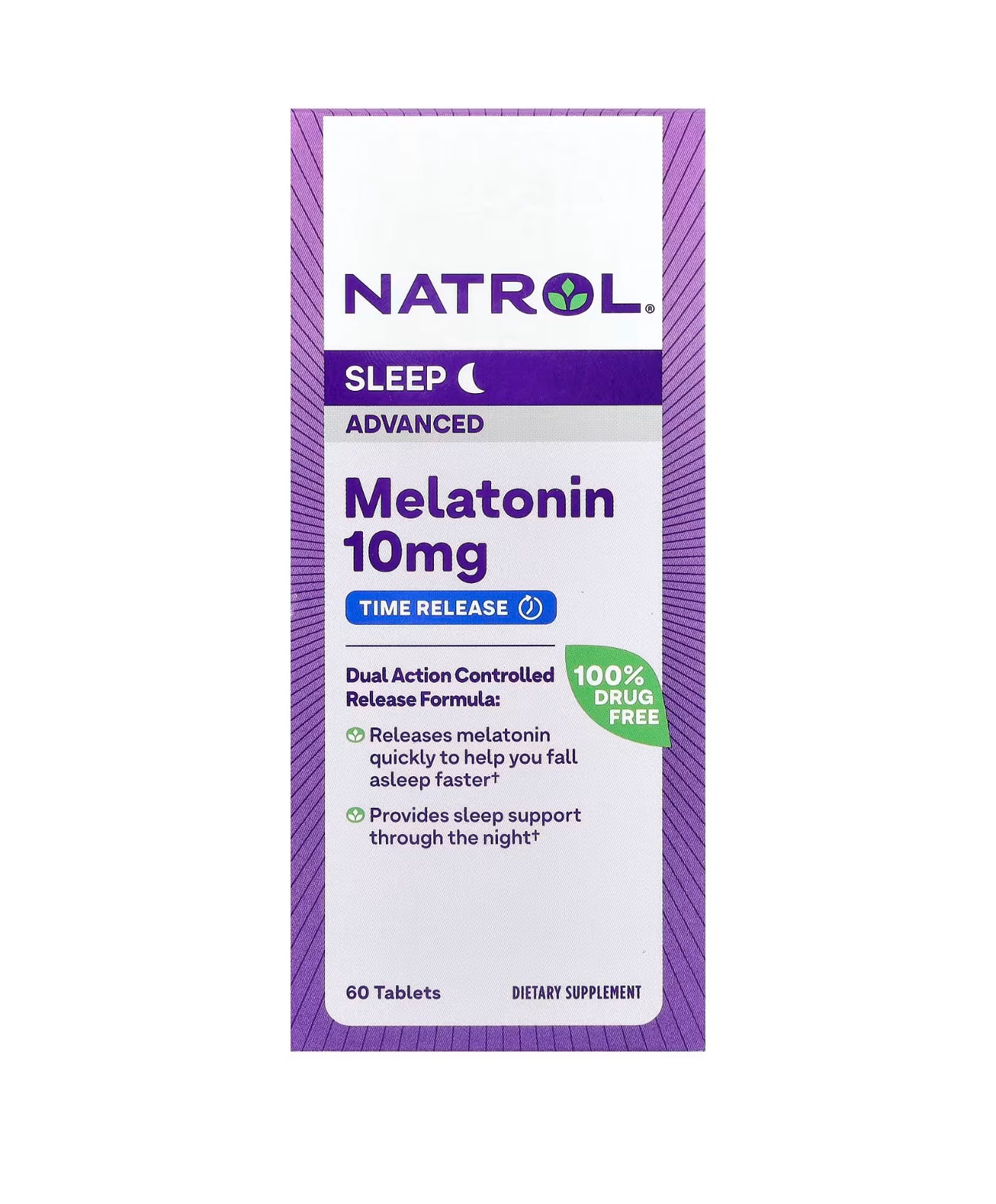 Natrol Melatonin 10mg Advanced | With Vitamin B6 | for Restful Sleep | Time Release | 60 Tablets, Exp 05/2026