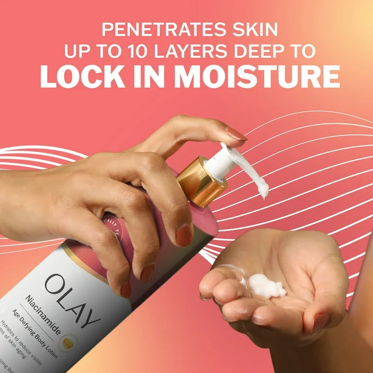 Olay Niacinamide Age Defying Body Lotion | Formerly Olay Regenerist Lotion | 17oz/502ml (New Look)