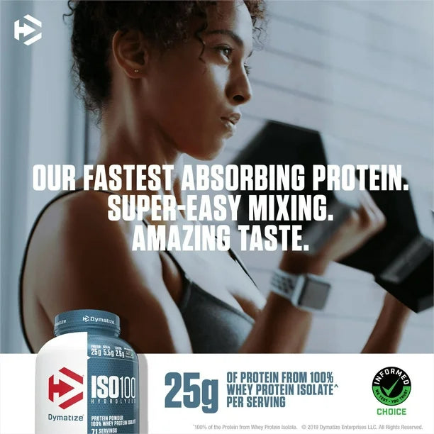 Dymatize ISO100® Hydrolyzed, 100% Whey Protein Isolate | 25g of Protein, 5.5g BCAAs, 2.6g Leucine | Utra-Fast Absorbing Performance Protein | Gourmet Vanilla Flavor~25.7 oz (730 g); Exp 05/2026