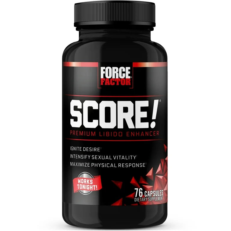 Force Factor SCORE! Libido Enhancer for Men | With L-Citrulline, Tribulus, Maca, Ashwagandha, Ginkgo Biloba, L-Theanine, Co Q10 | 76 Capsules; Exp 12/2025