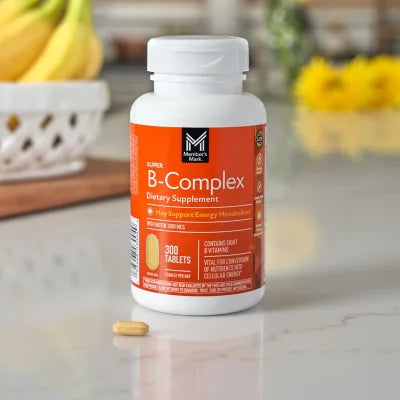 Member's Mark Super B-Complex with Biotin 1000mcg | Supports Energy Metabolism | Contains 8 B Vitamins | 300 Tablets - Exp 09/2027