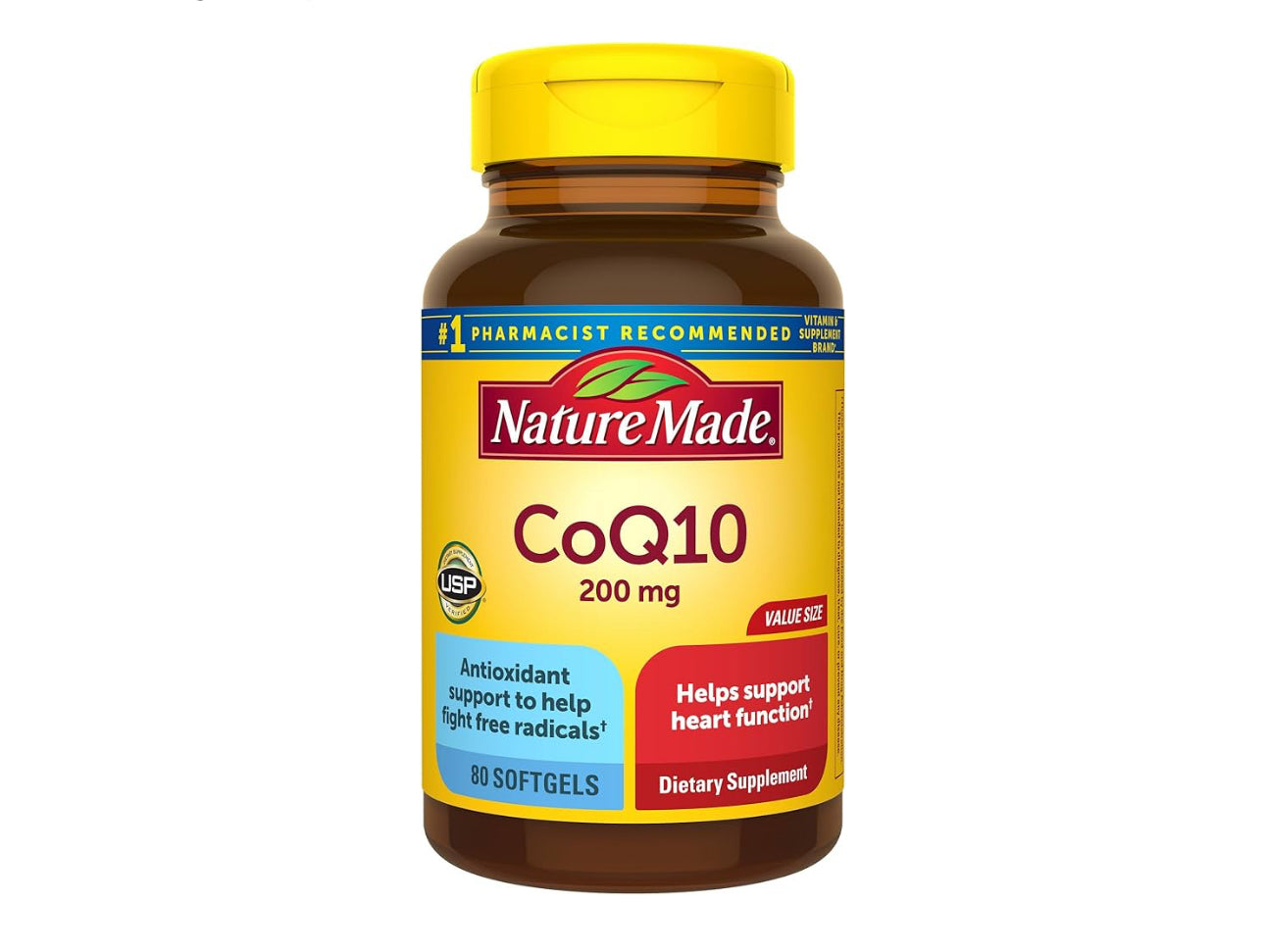 Nature Made CoQ10 200mg | 80 Day Supply | Supports Heart Health & Energy Metabolism | Provides Antioxidant Support & Protects Cells from Oxidative Stress | 80 Softgels; Exp 04/2027