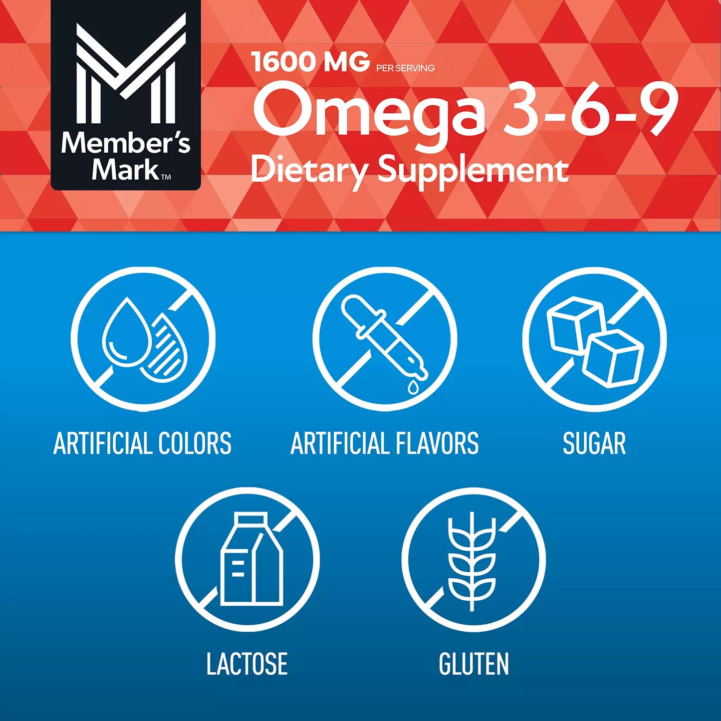 Member’s Mark Omega 3-6-9 1600mg | with Fish Oil, Borage and FlaxSeed Oils | Supports Heart, Brain, Muscle, Skin, Joint, Immune & Health | For Proper Nervous System Function | 325 Softgels; Exp 10/2026