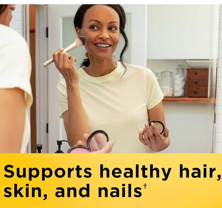 Nature Made Extra Strength Biotin 2500 mcg | 150 Day Supply | For Healthy Hair, Skin & Nail Support | 150 Softgels; Exp 02/2026