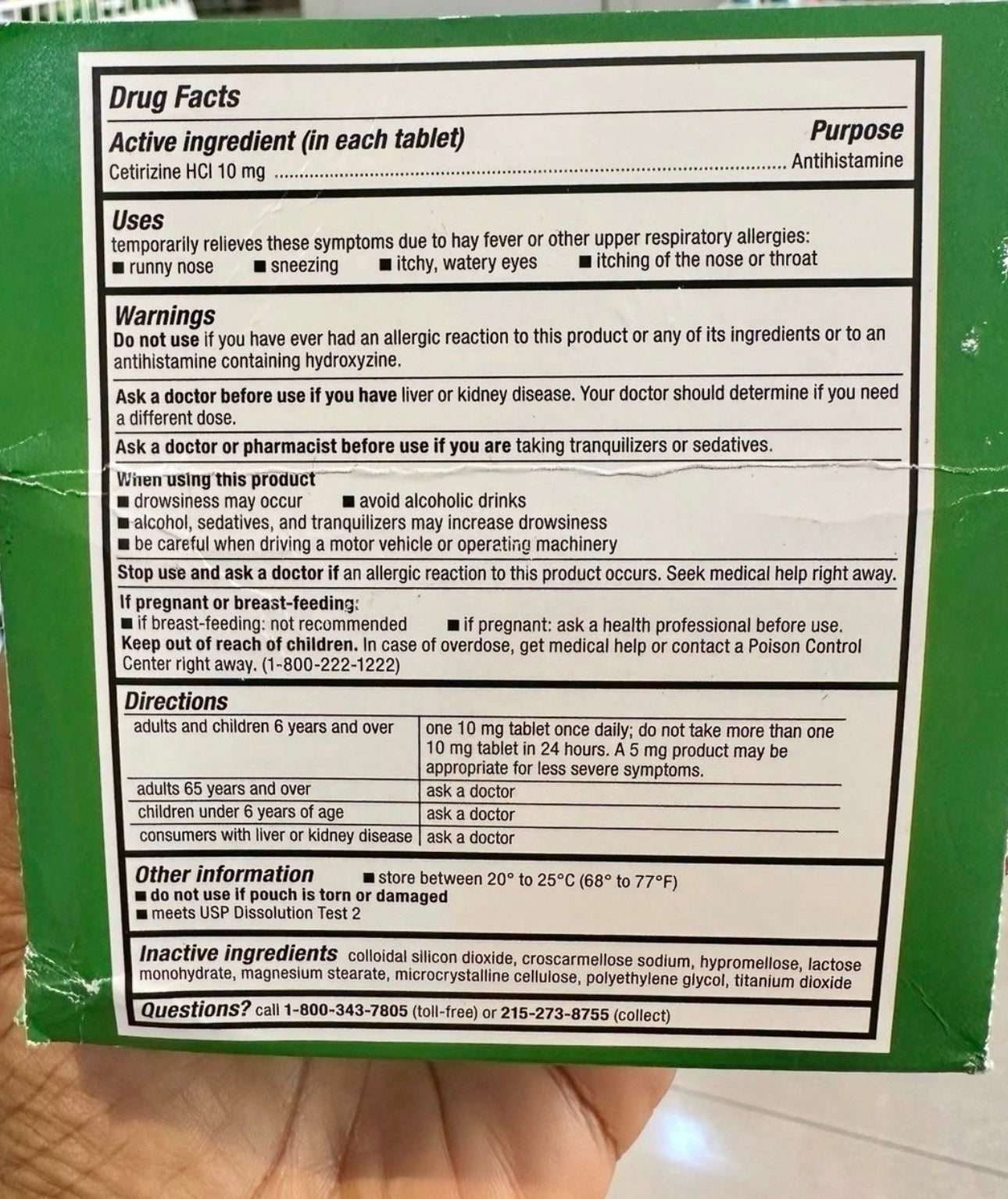 Zyrtec 24 Hour Allergy Relief Tablets | For Indoor & Outdoor Allergy | 10mg Cetirizine HCl per Antihistamine Tablet | Relief from Runny Nose, Sneezing, Itchy Eyes & More | 60 Tablets; Exp 03/2027