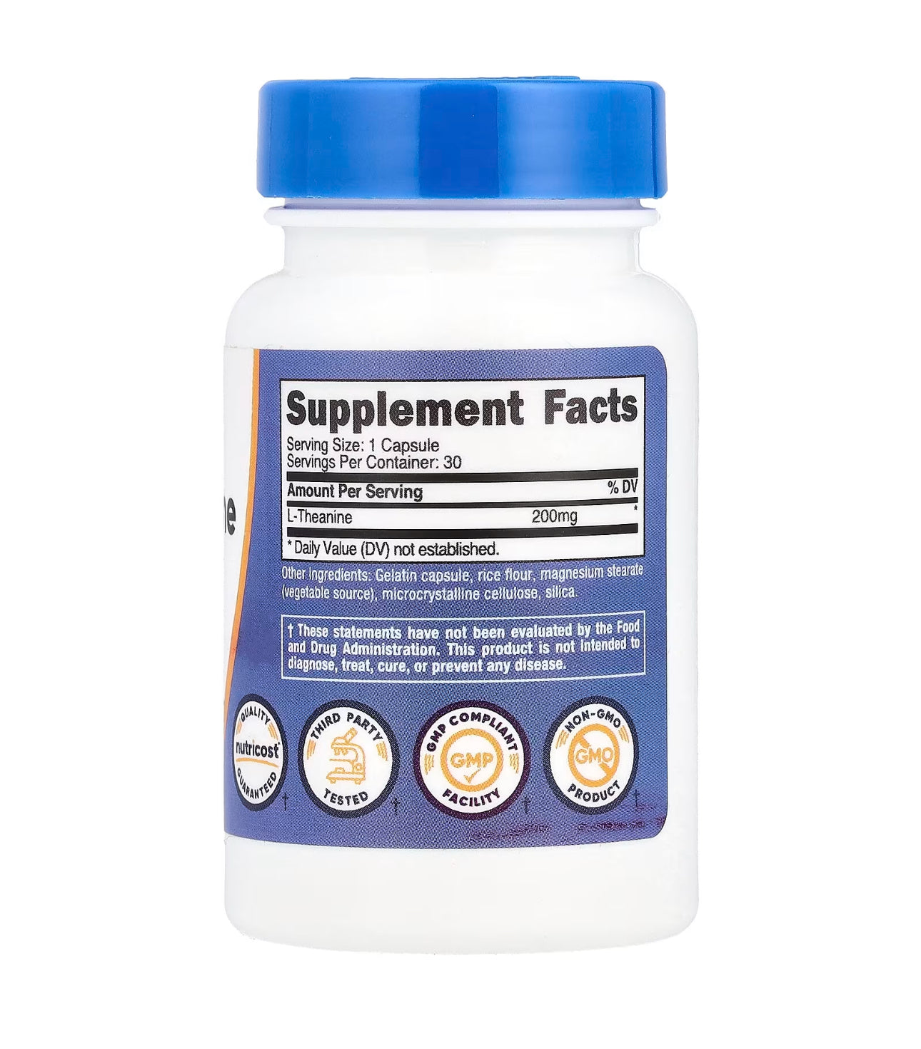 Nutricost L-Theanine 200mg Double Strength | 30 Servings | 30 Capsules Exp 07/2027