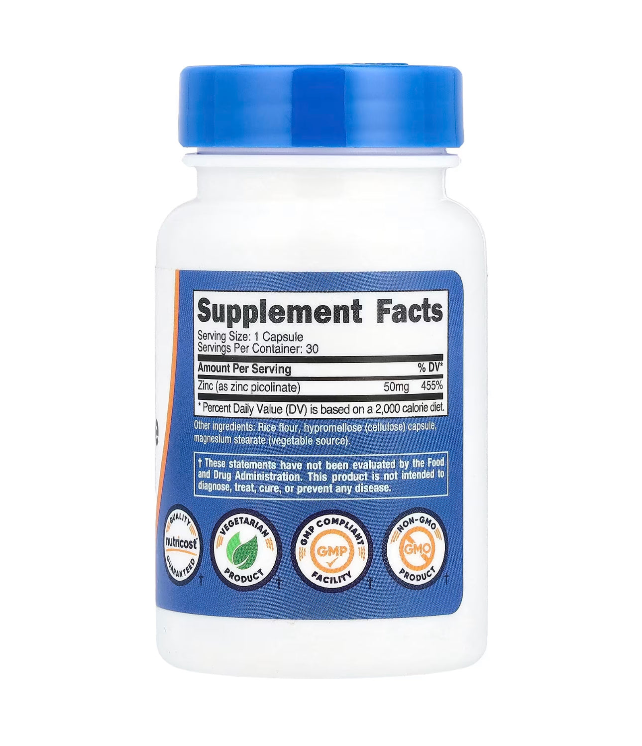 Nutricost Zinc Picolinate 50mg | Supports Hormone Health | Boosts Immune System | Extra Strength | 30 Capsules; Exp 07/2027