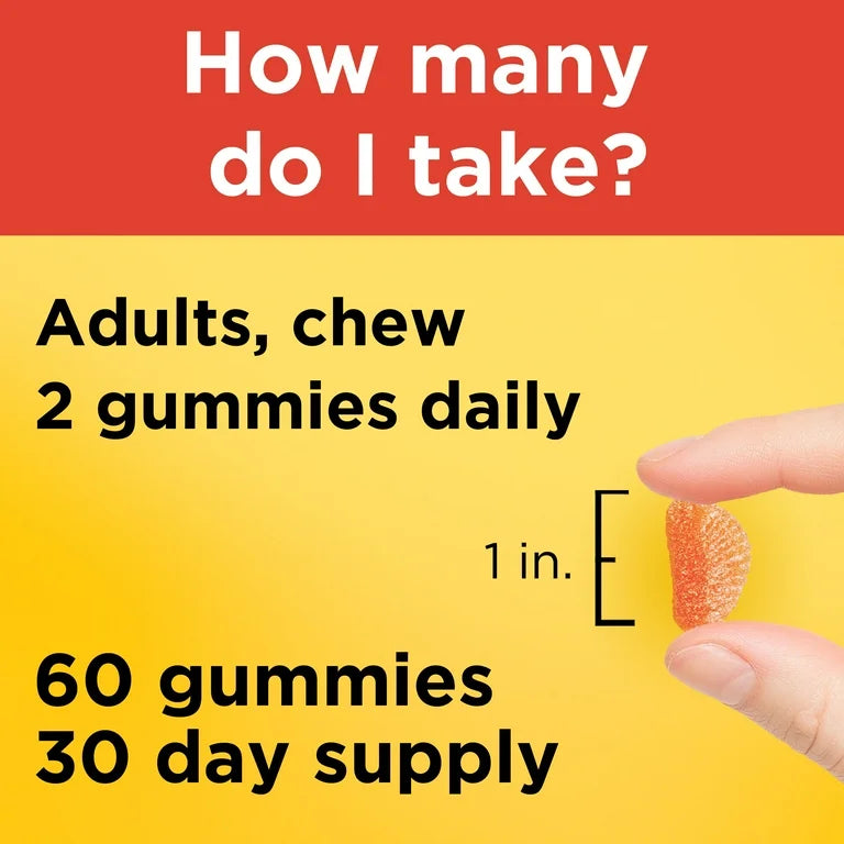 Nature Made Vitamin C 500 mg Per Serving | Extra Strength | Immune System Support | Tangerine Flavor, 60 Gummies; Exp 01/2026