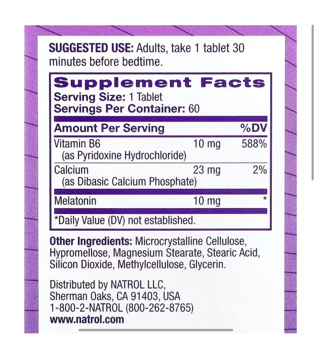 Natrol Melatonin 10mg Advanced | With Vitamin B6 | for Restful Sleep | Time Release | 60 Tablets, Exp 05/2026