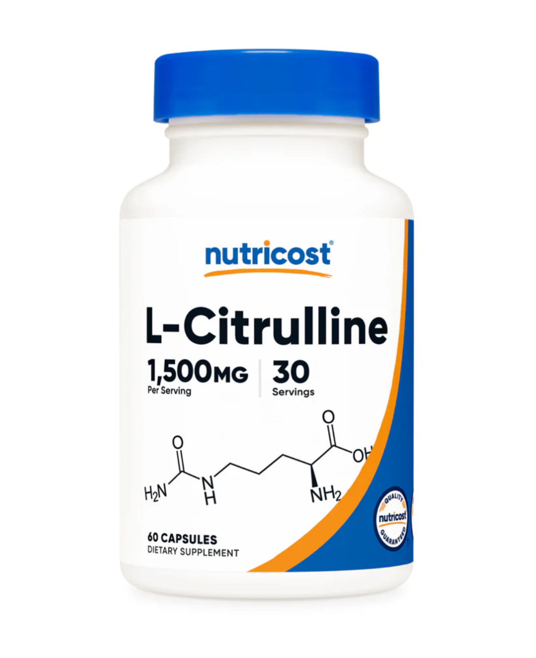 Nutricost L-Citrulline 1500mg | 750mg per Capsule | Supports Protein Metabolism & Healthy Immune System Function | 60 Capsules; Exp 08/2027
