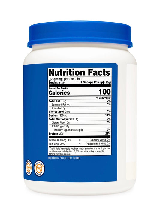 Nutricost Pea Protein Powder | Plant Protein for Vegans | 907g; Exp 11/2028