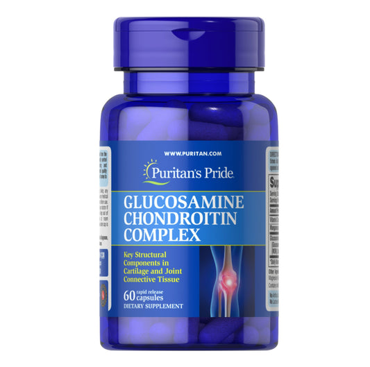 Puritan's Pride Glucosamine Chondroitin Complex | with MSM, Manganese & Vitamin C | Joint Support Formula | 60 Capsules; Exp 03/2028