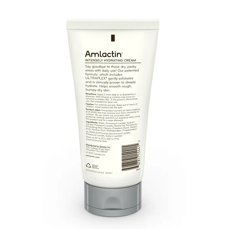 AmLactin Alpha-Hydroxy Therapy Ultra Smoothing 15% Lactic Acid Intensely Hydrating Cream 4.9oz/140g