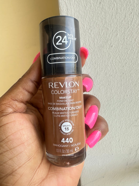 REVLON COLORSTAY FOUNDATION FOR COMBINATION/OILY SKIN, 440 MAHOGANY