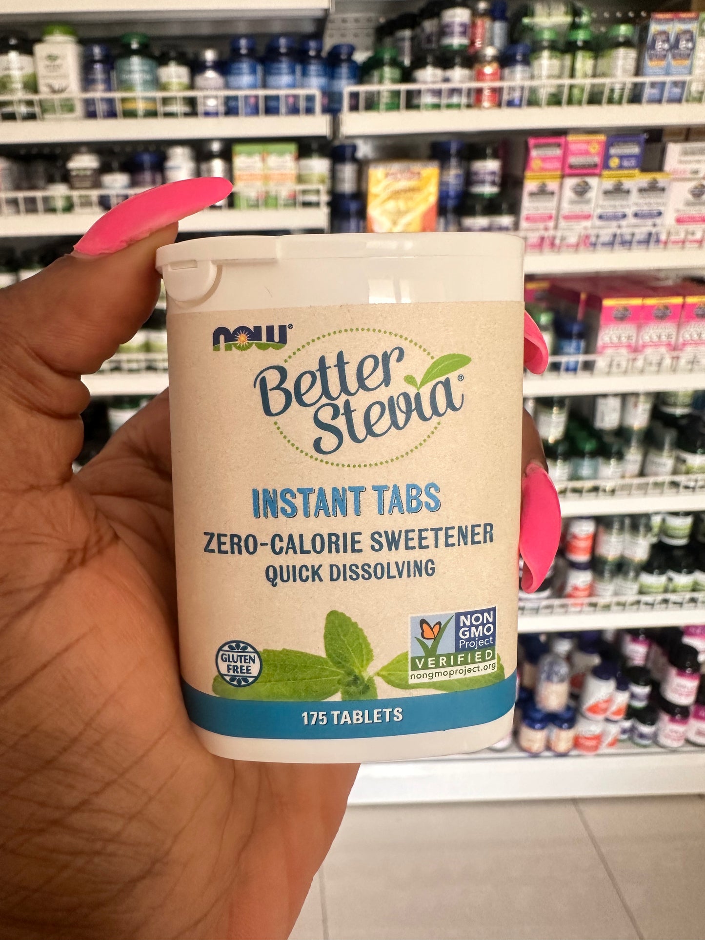 NOW Better Stevia Instant Tabs | Zero-Calorie Sweetener| Sugar Substitute | Great for Diabetics | 175 Tablets; Exp 08/2026