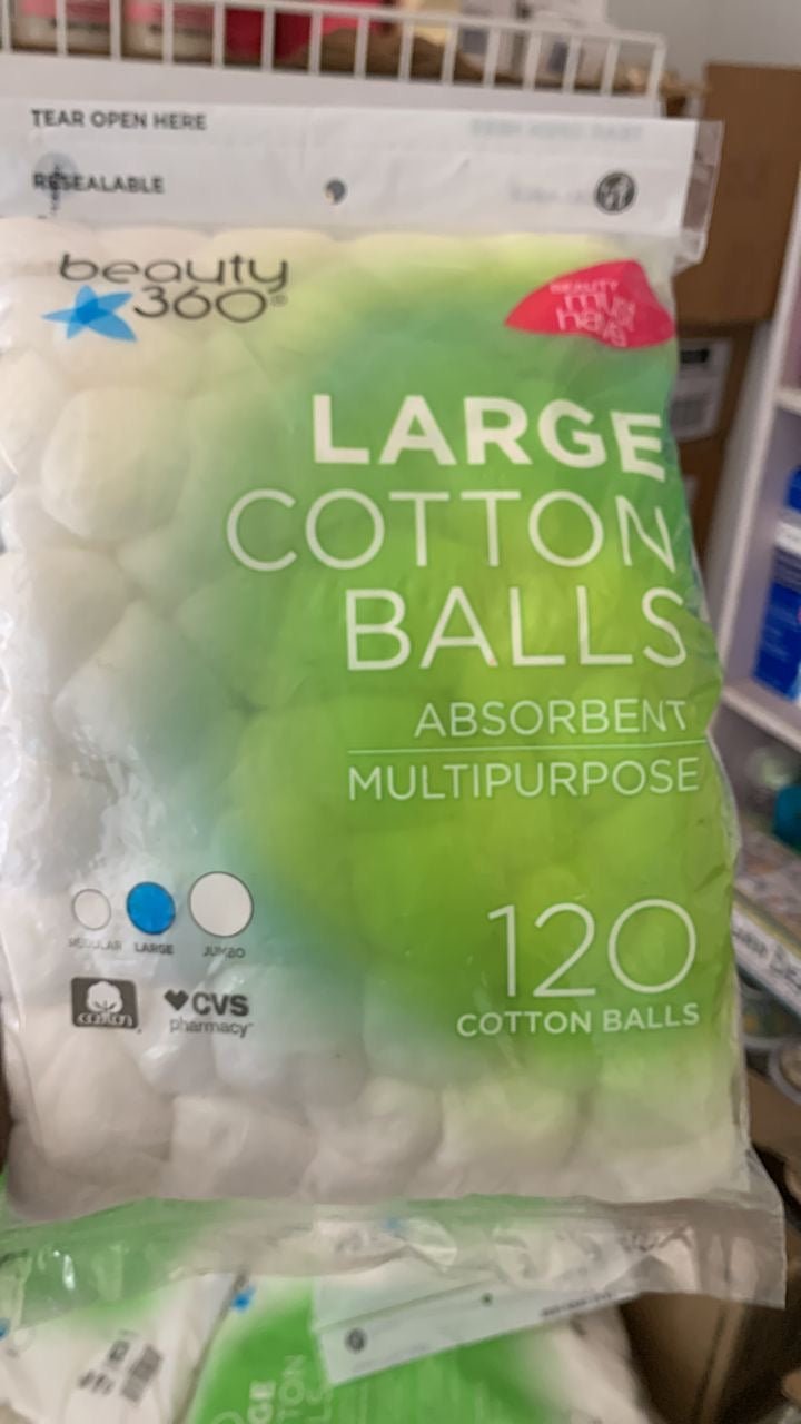 Beauty 360 Large Cotton Balls | Absorbent | Multipurpose | White 120 Cotton Balls - Ome's Beauty Mart