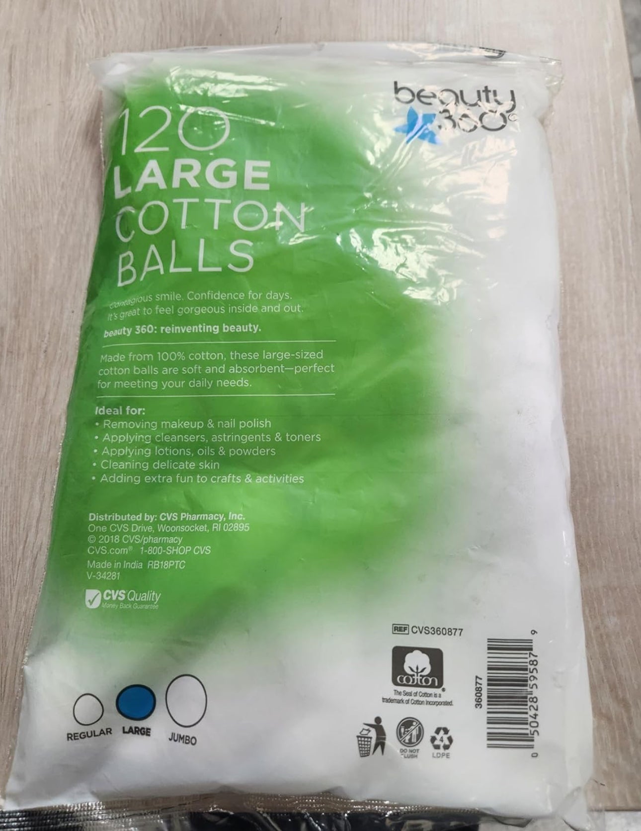 Beauty 360 Large Cotton Balls | Absorbent | Multipurpose | White 120 Cotton Balls - Ome's Beauty Mart