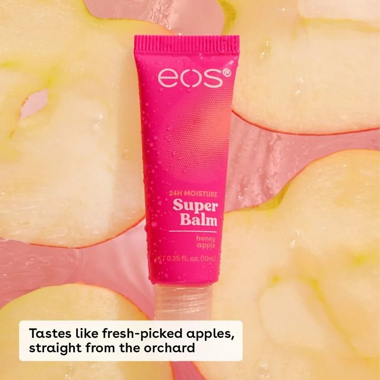 Eos 24H Moisture Super Balm- Coconut Milk & Honey Apple Lip Balm, 0.35 fl oz, Pack of 2 - Ome's Beauty Mart