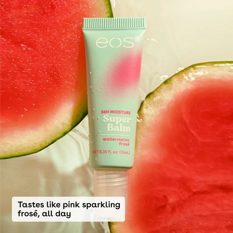 Eos 24HR Moisture Super Balm | Watermelon Frosé & Mango Melonade Lip Balm Flavours | 0.35 fl oz, 2 Pack - Ome's Beauty Mart