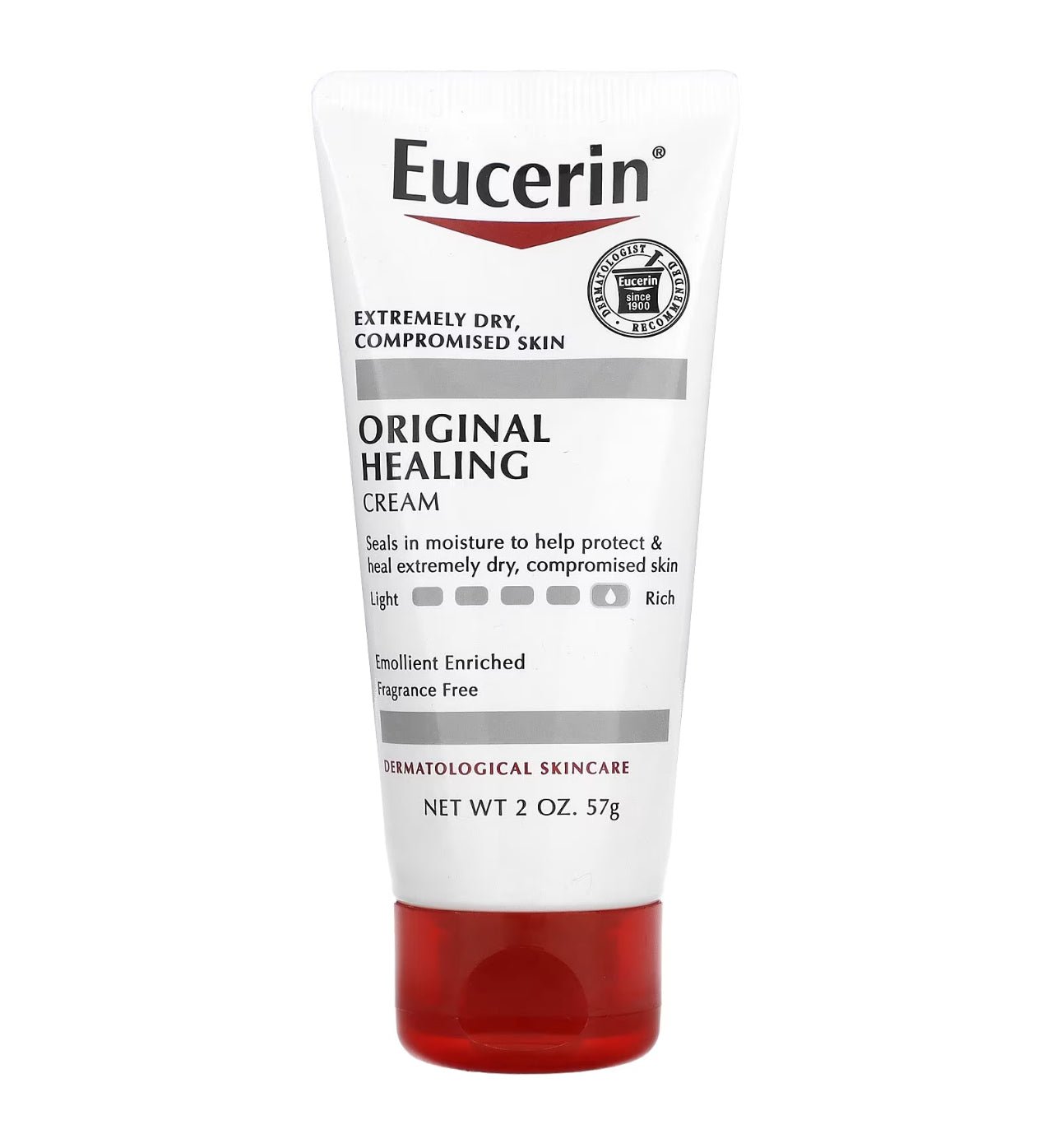 Eucerin Original Healing Rich Cream, For Extremely Dry Skin, 57g/2oz. Tube - Ome's Beauty Mart