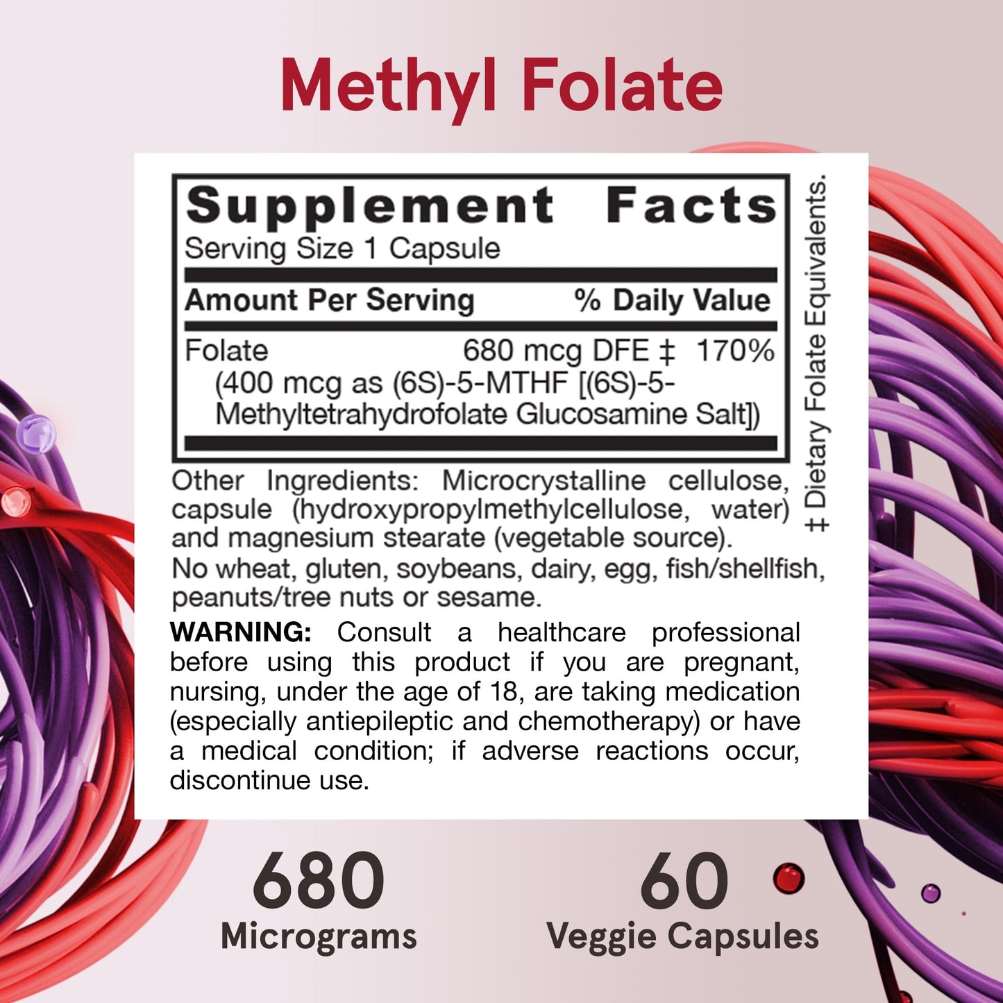 Jarrow Formulas Extra Strength Methyl Folate 400 mcg | Cardiovascular and Neurologic Health Support | 60 Veggie Capsules Exp 04/2026 - Ome's Beauty Mart