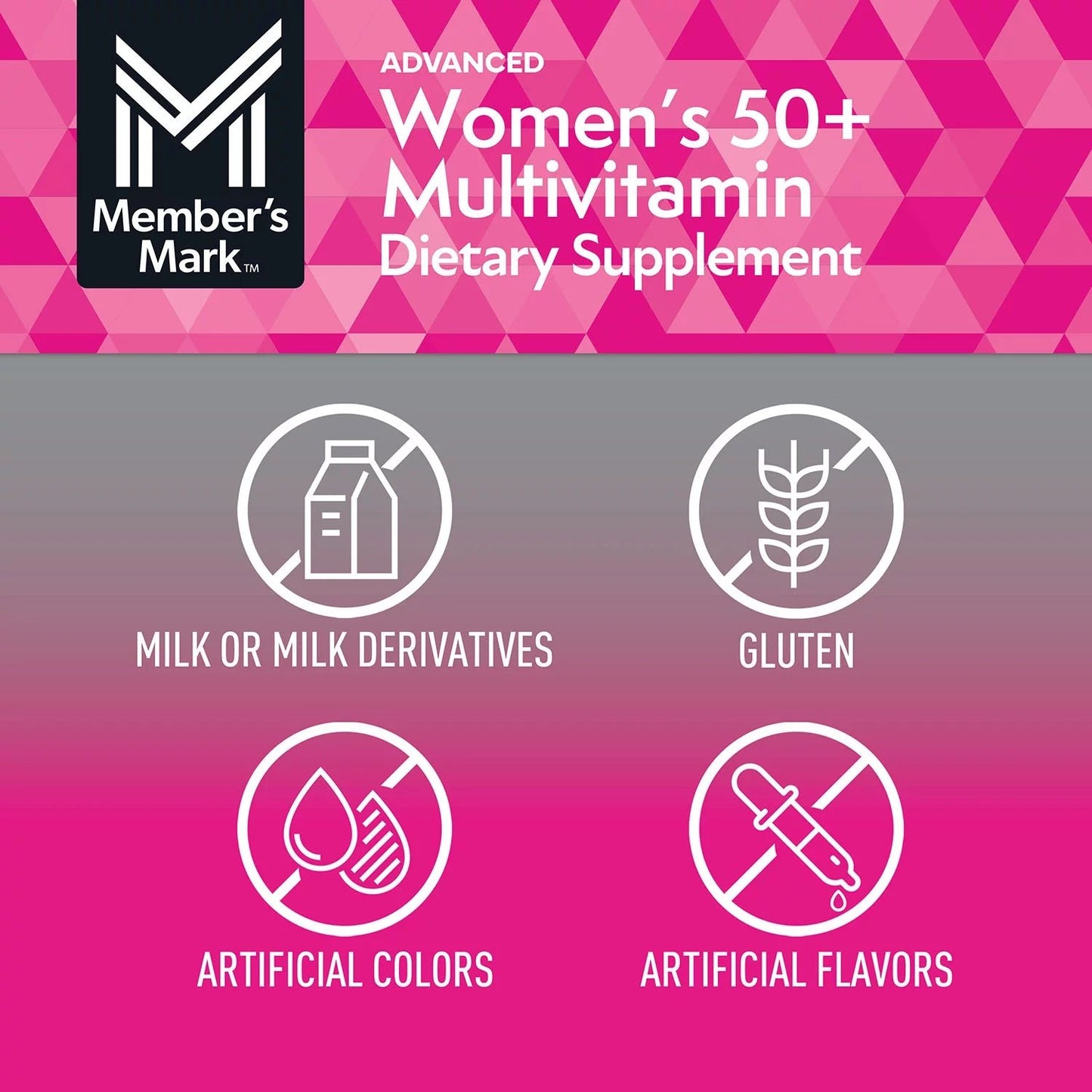 Member's Mark Advanced Women's 50+ Multivitamin for Women over 50 | with Vitamin K, Cranberry, Iodine & More | 9 Months Supply | 275 Tablets Exp 03/2026 - Ome's Beauty Mart