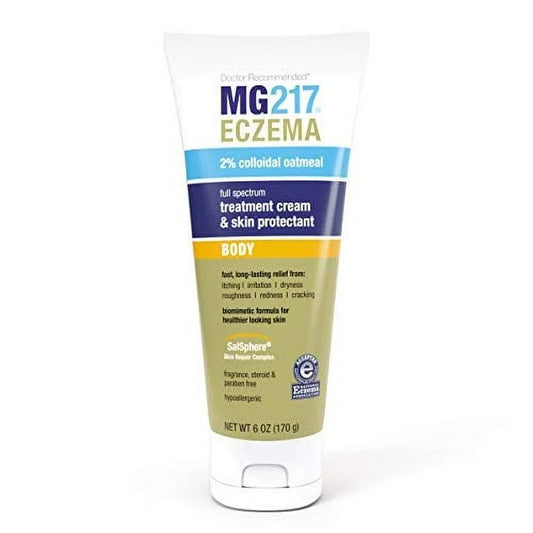 MG217 Eczema Body Cream with 2% Colloidal Oatmeal - 6 oz Tube Exp 10/2024 - Ome's Beauty Mart