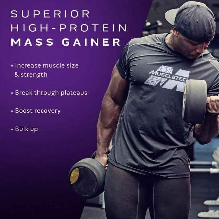 Muscletech Pro Series 100% Mass Gainer High Protein Powder, Vanilla, 60g Protein, 5.15lbs/82.4oz/2.33kg Exp 11/2026 - Ome's Beauty Mart