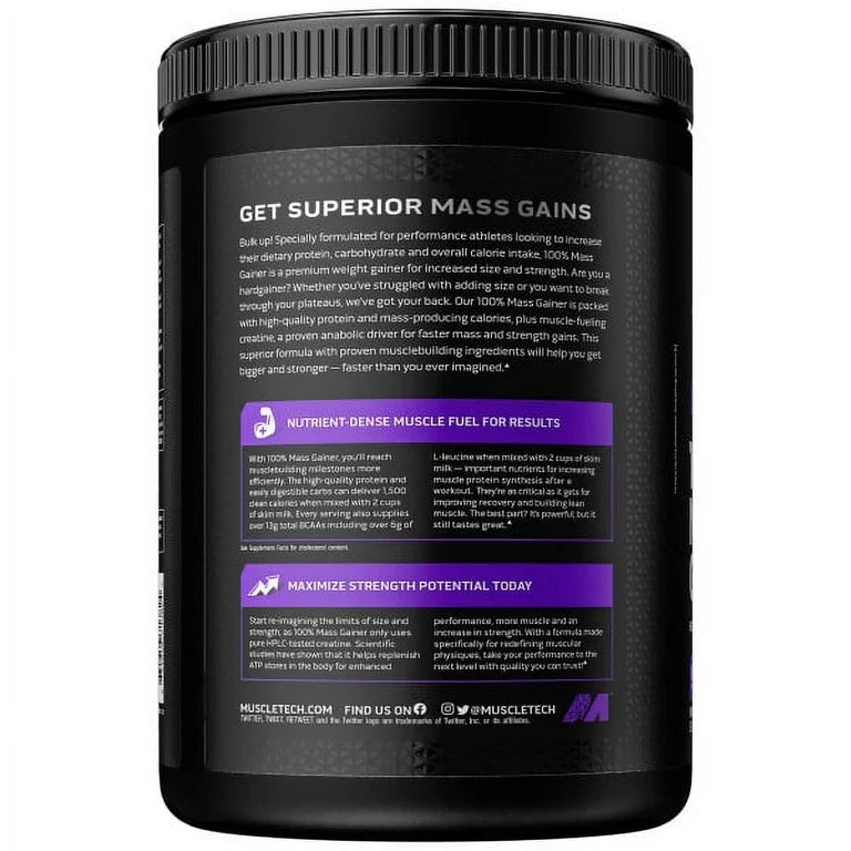 Muscletech Pro Series 100% Mass Gainer High Protein Powder, Vanilla, 60g Protein, 5.15lbs/82.4oz/2.33kg Exp 11/2026 - Ome's Beauty Mart