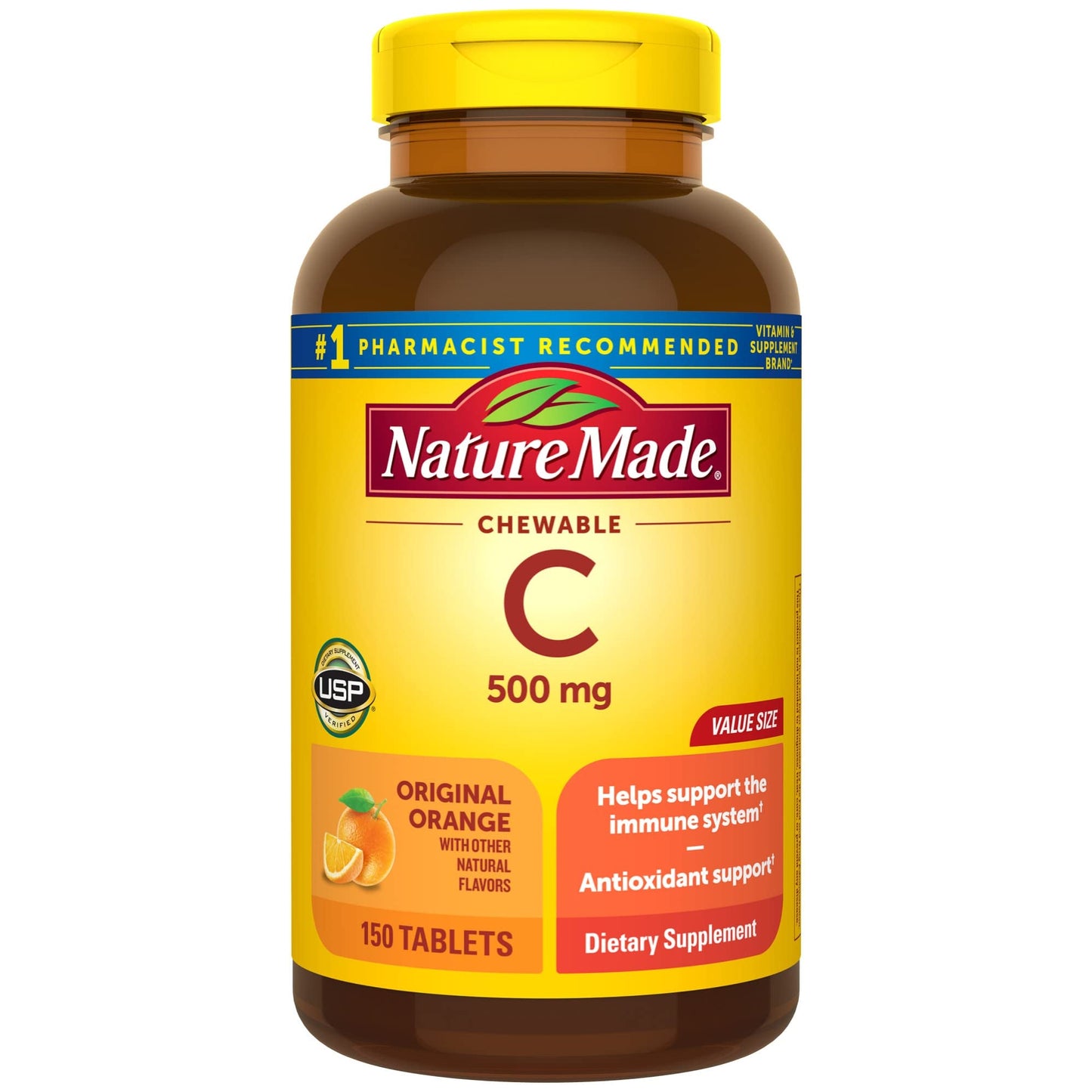 Nature Made Chewable Vitamin C 500mg | Immune Support | 150 Chewable Tablets Exp Nov/2025 - Ome's Beauty Mart