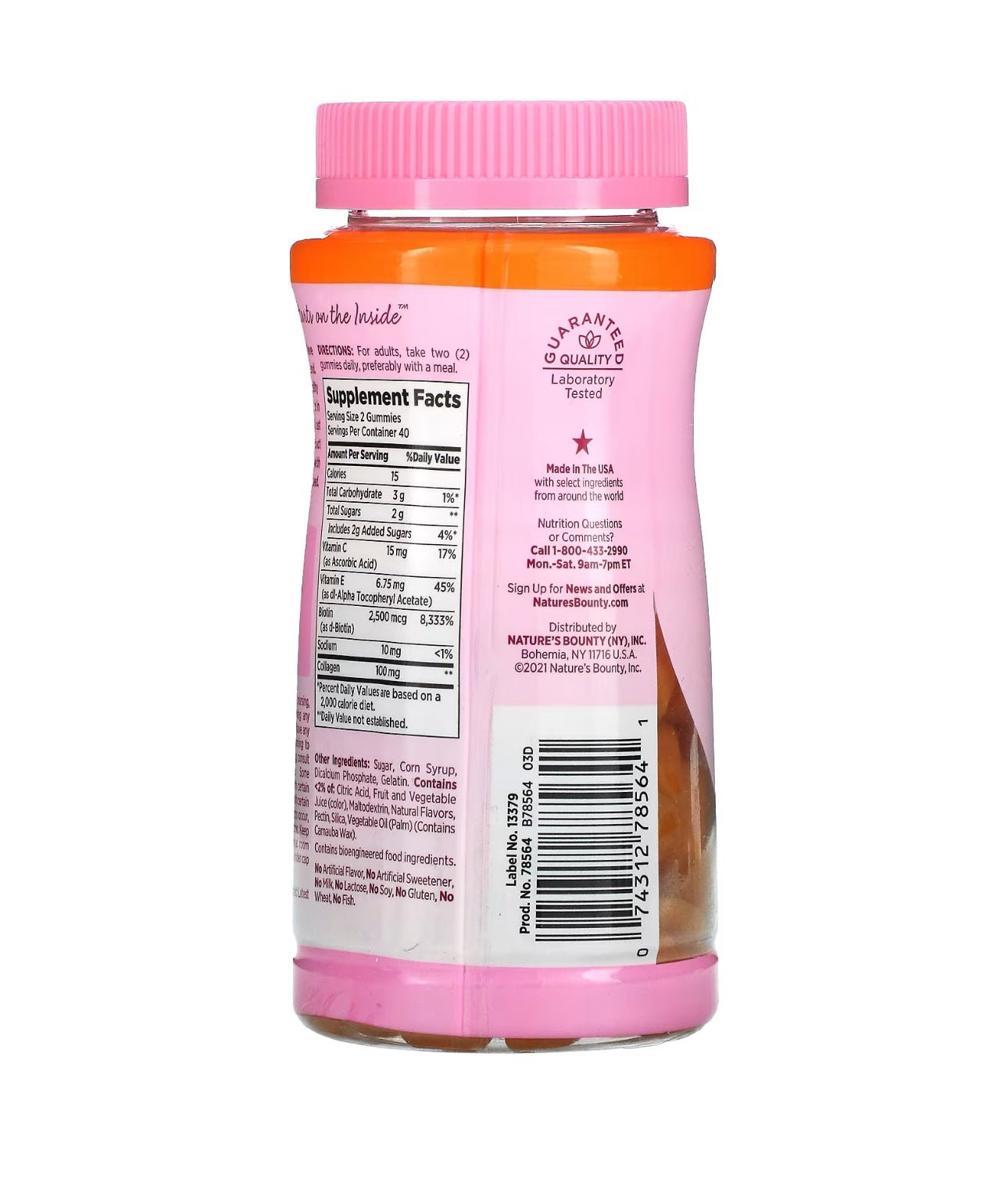 Nature's Bounty Hair Skin and Nails Gummy With Collagen + Biotin, 80 Gummies Exp 02/2025 - Ome's Beauty Mart