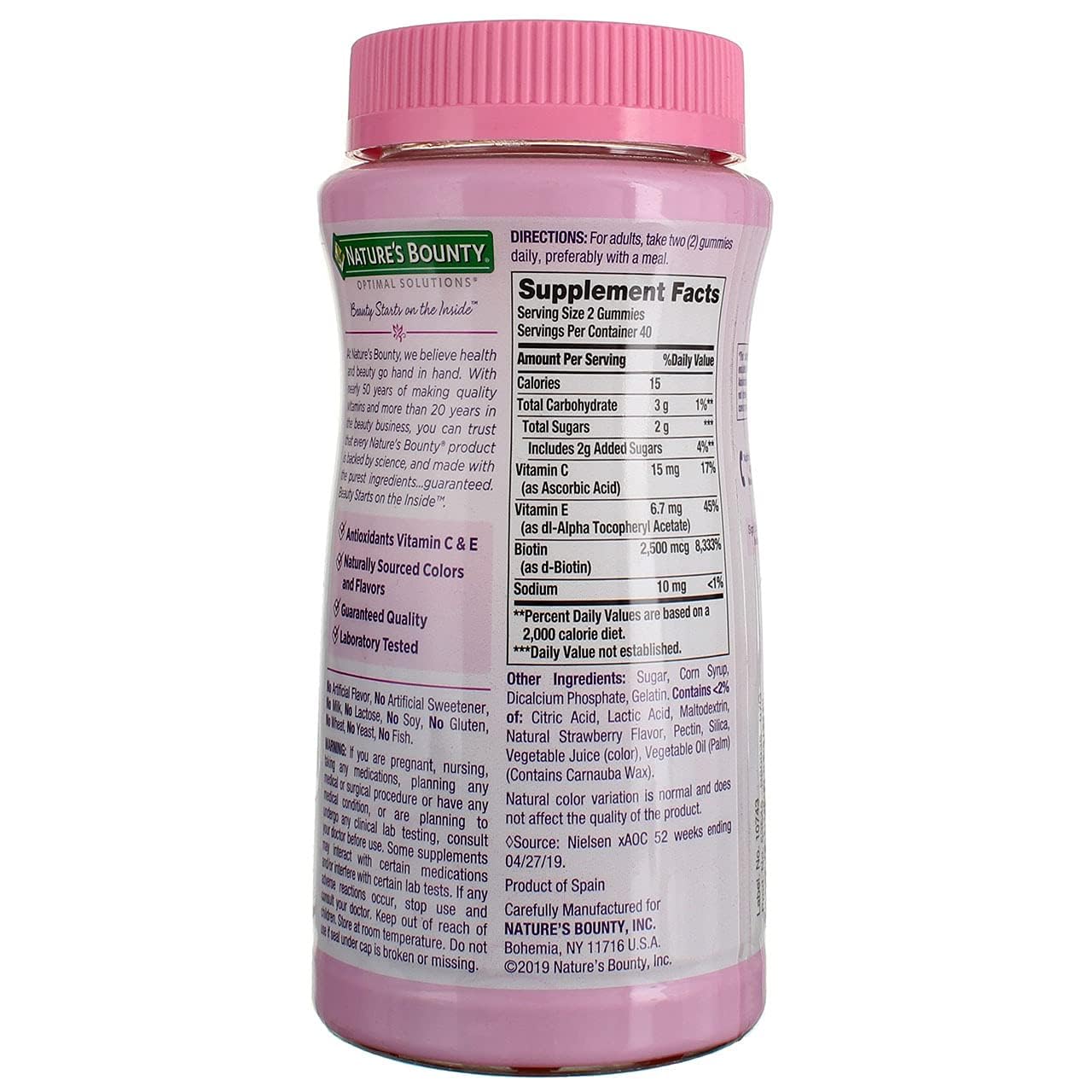 Nature’s Bounty Optimal Solutions Hair,Skin & Nails, 80 Gummies Exp 05/2025 - Ome's Beauty Mart