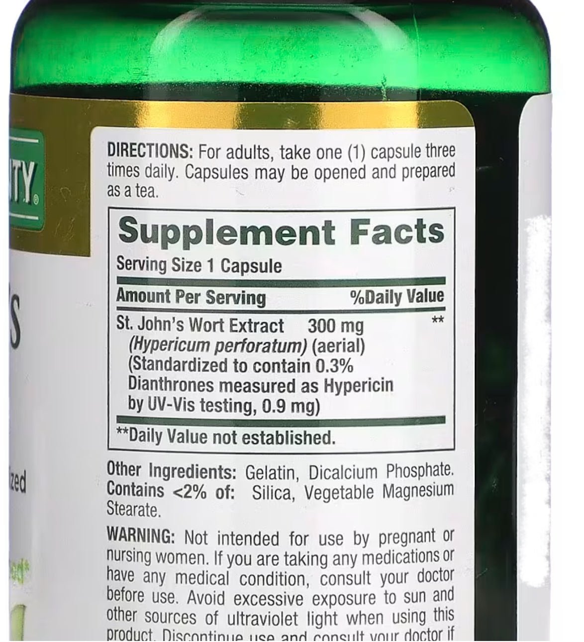 Nature's Bounty St. John's Wort 300 mg | Promotes a Positive Mood | 100 Capsules Exp 04/2025 - Ome's Beauty Mart